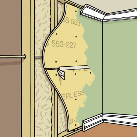 diagram of mold-resistant wall construction