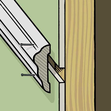 image of the leakage break to leave in wallboard to help prevent mold