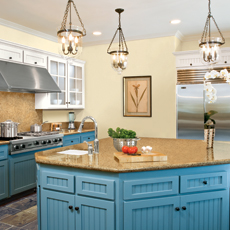kitchen with stone countertop displayed