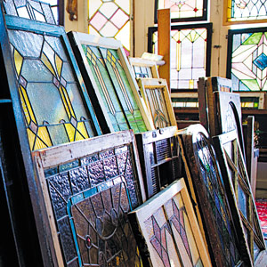 This is a photo of stained glass windows.