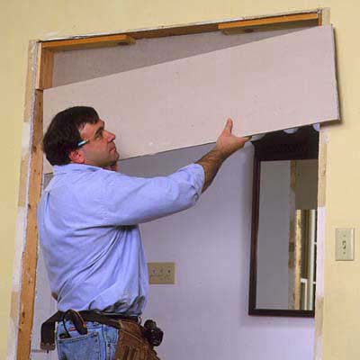 Cut two pieces of drywall