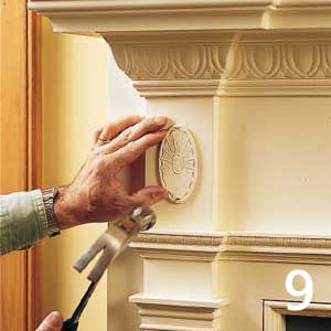 drill a counterbore hole and screw the mantel into the cleat