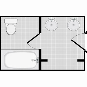 Family bathroom floor plan