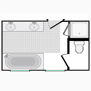 Small Bathroom Design on Smaller Design Allows For Closets Outside Of The Bathroom Area