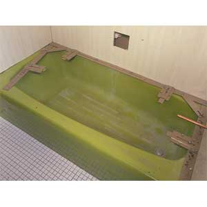 Measuring installed tub