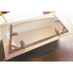 Measuring uninstalled tub