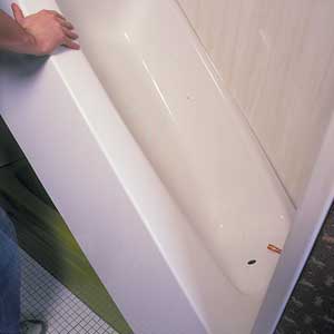Installing the tub