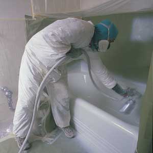 Reglazing the tub
