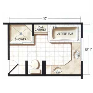 Bathroom Layout With Tub And Shower Image Of Bathroom And Closet