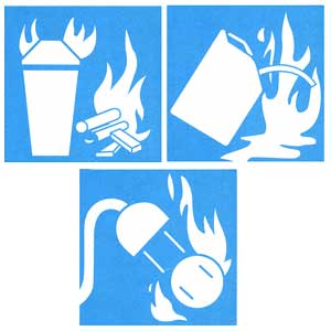ABC-rated fire extinguisher icons