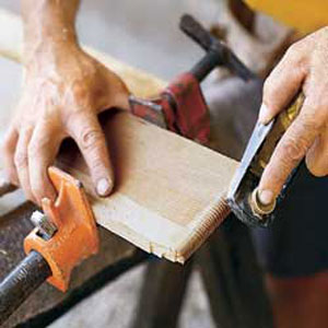 Planing end grain