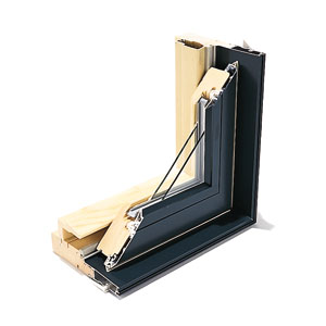 Clad wood frames