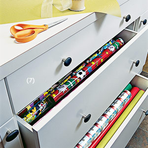 laundry baskets and drawers under the counter