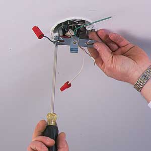 old lighting fixture removal