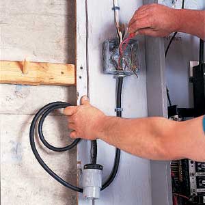 power cord is joined to a nonmetallic cable 