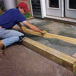 using a homemade screed