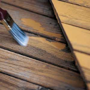 staining wood