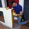 Install storm door expander sweep