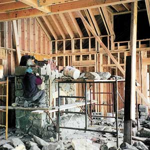 exposed chimney 
