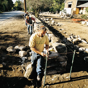 dry-laid fieldstone