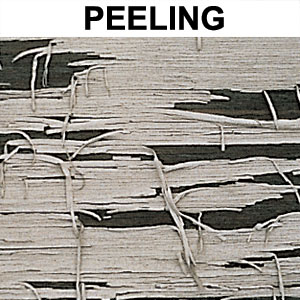A peeling exterior