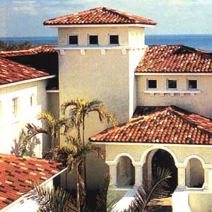 Tiled roofs add exotic style