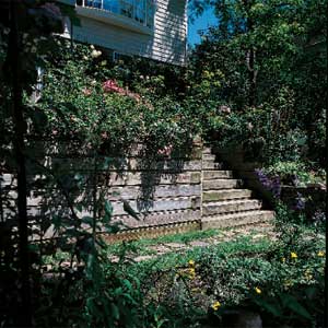 Timber retaining wall