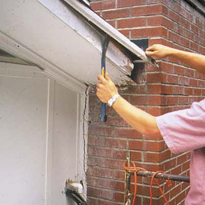 A rotted soffit is revitalized.
