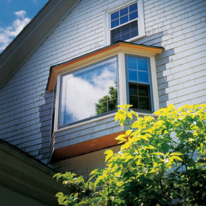 the view is now expansive with the second-floor bay window