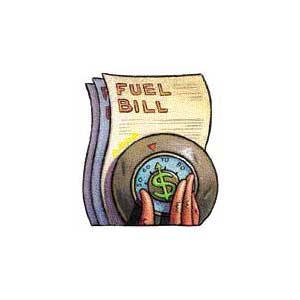 fuel bill and thermostat image