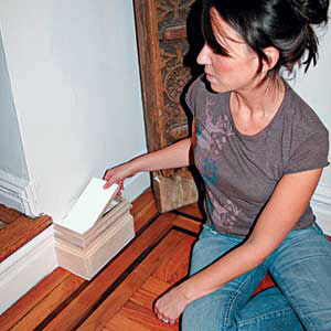 build a plinth block out of an open-topped wooden box