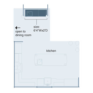 kitchen and bar floor plan