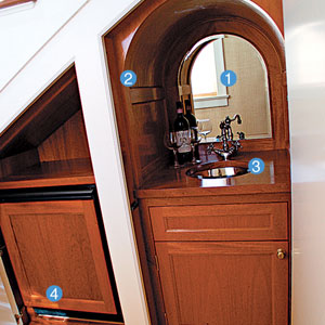 Bar under the stairs