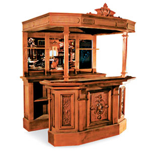 carved wood bar