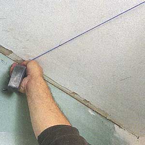 marking the ceiling joists