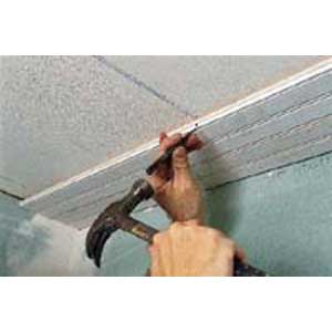 Drive nailheads below the surface with a nailset.