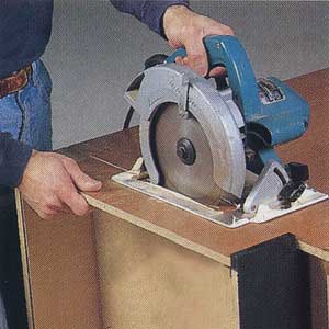 Drilling the platform for the entertainment system.