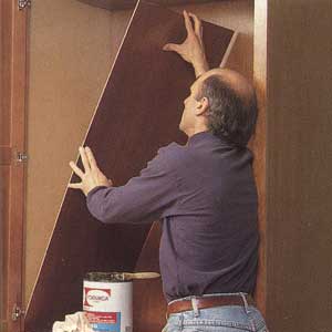 TV cabinet with prefinished plywood skins 