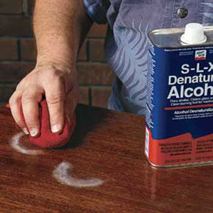 water stain denatured alcohol