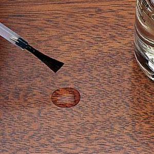 shallow chips, clear nail polish