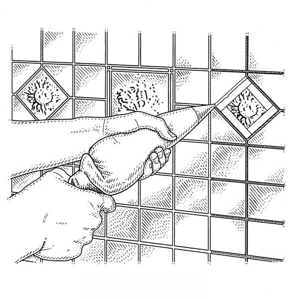 Grouting Decorative Tiles