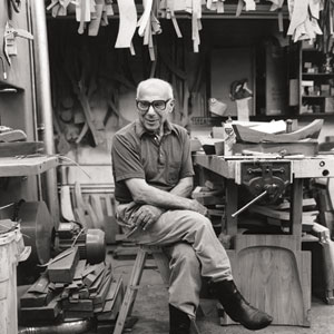 Sam Maloof in his shop