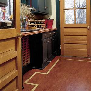 Sheet linoleum flooring