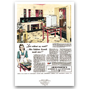 1943 Armstrong linoleum advertisement