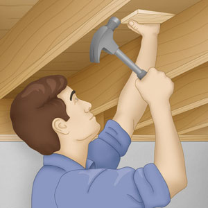 tightening wood floors from below