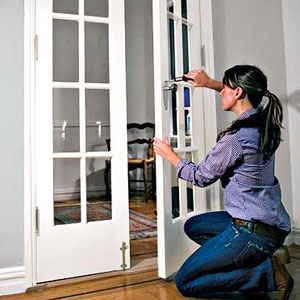 finished two-door entry