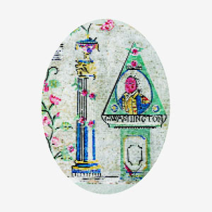 handmade woodblock celebrating George Washington circa 1800
