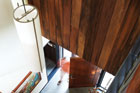 Wine barrels repurposed as wood paneling