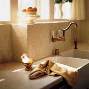 stone tile backsplash