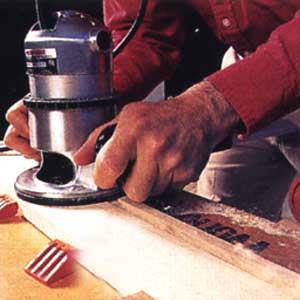 step one; using router to make grooves